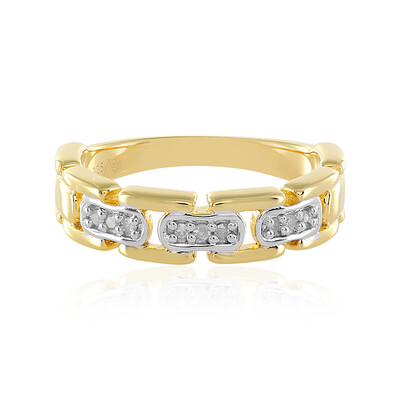 Zilveren ring met I3 (J) Diamanten