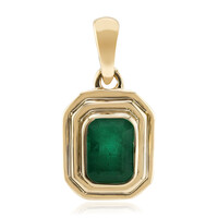 Gouden hanger met een Zambia-smaragd