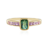 Zilveren ring met een groene Benedito toermalijn (Adela Silber)