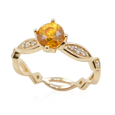 Gouden ring met een sfaleriet (de Melo)