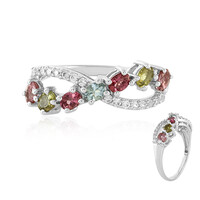 Zilveren ring met toermalijnen