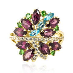 Gouden ring met rhodolieten (Adela Gold)