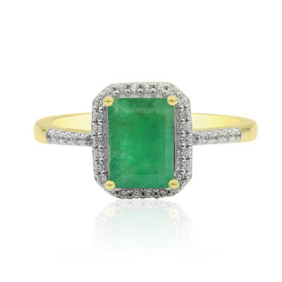 Gouden ring met een Zambia-smaragd