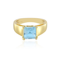 Zilveren ring met een hemel-blauwe topaas