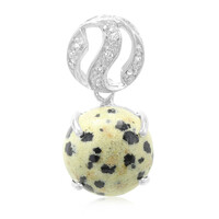 Zilveren hanger met een Dalmatiër Jaspis