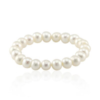 Ring met Witte zoetwater kweekparels (TPC)