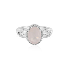 Zilveren ring met een rozen kwarts