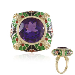 Zilveren ring met een amethist (Adela Silber)