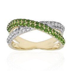 Gouden ring met Russische diopsiedstenen