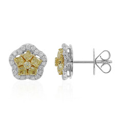 Gouden oorbellen met gele S12 diamanten (CIRARI)