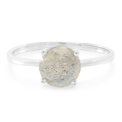 Zilveren ring met een spectroliet