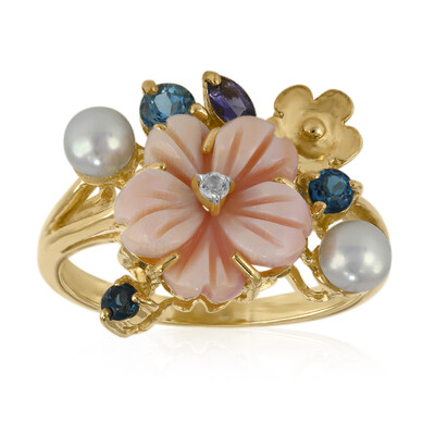 Zilveren ring met een parelmoer