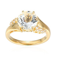 Zilveren ring met een witte topaas
