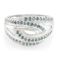 Zilveren ring met Fancy diamanten