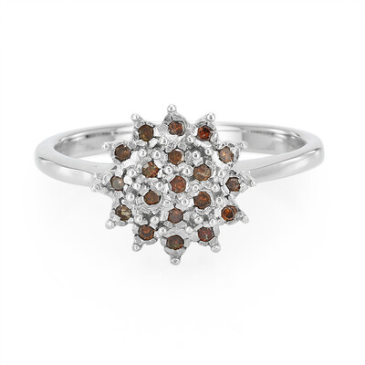 Zilveren ring met Fancy diamanten