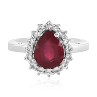 Zilveren ring met een Madagaskar Robijn