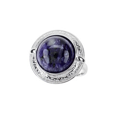 Zilveren ring met een Charoite