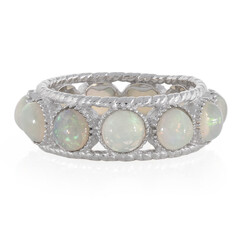 Zilveren ring met Welo-opalen