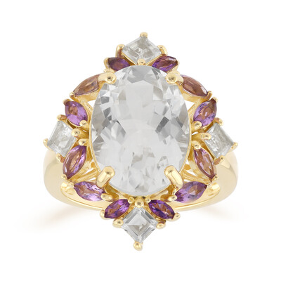 Zilveren ring met een witte topaas