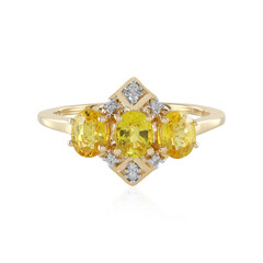 Gouden ring met gele saffieren