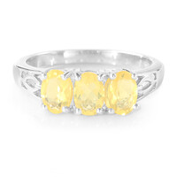 Zilveren ring met vuur opalen