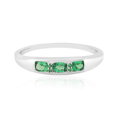 Zilveren ring met tsavorieten