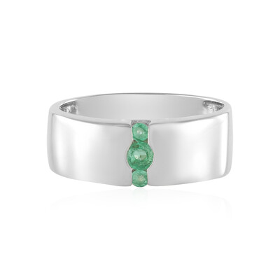 Zilveren ring met een Russische smaragd (de Melo)