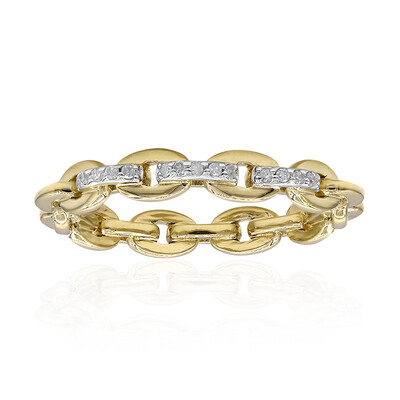 Zilveren ring met I3 (I) Diamanten