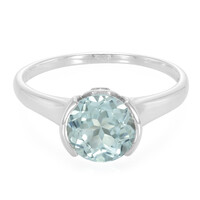 Zilveren ring met een hemel-blauwe topaas