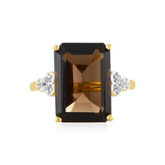 Zilveren ring met een rookkwarts