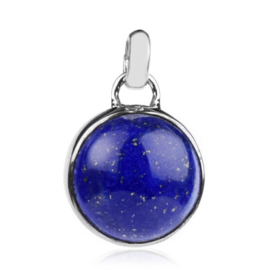 Zilveren hanger met een lapis lazuli