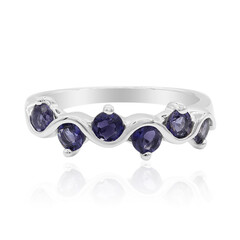 Zilveren ring met iolieten