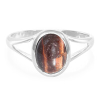 Zilveren ring met een rode tijgeroog