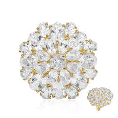 Zilveren ring met witte topaasstenen