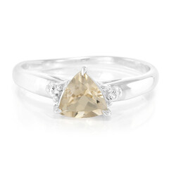 Zilveren ring met een champagne kwarts