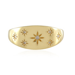 Zilveren ring met een I2 (I) Diamant