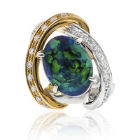 Platinaen ring met een zwarte opaal (CIRARI)