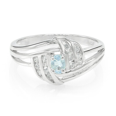 Zilveren ring met een Braziliaanse Paraiba toermalijn