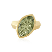 Zilveren ring met een groene amethist