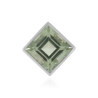 Zilveren hanger met een groene amethist (MONOSONO COLLECTION)