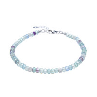 Zilveren armband met fluorieten