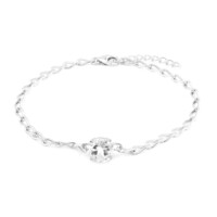 Zilveren armband met een witte topaas