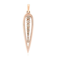 Gouden hanger met een SI1 Argyle Rose De France Diamant