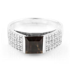 Zilveren ring met een rookkwarts