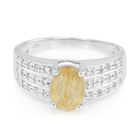 Zilveren ring met een rutielkwarts