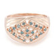 Zilveren herenring met Fancy diamanten
