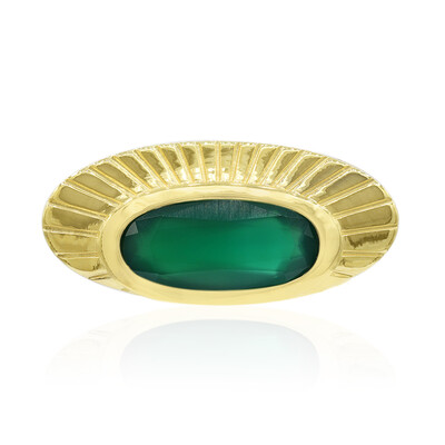 Zilveren hanger met een groene chalcedoon (MONOSONO COLLECTION)