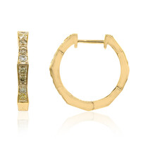 Gouden oorbellen met SI2 Fancy Diamanten (CIRARI)