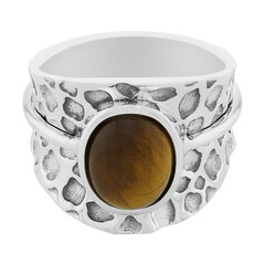 Zilveren ring met een tijgeroog