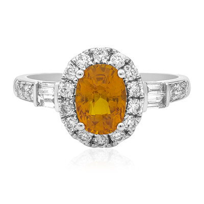 Gouden ring met een gele saffier (CIRARI)